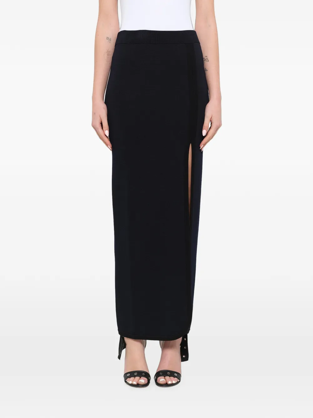 Neil Barrett side-slit maxi skirt