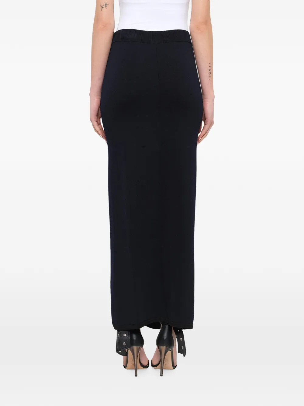 Neil Barrett Maxi-rok met zijsplit Blauw