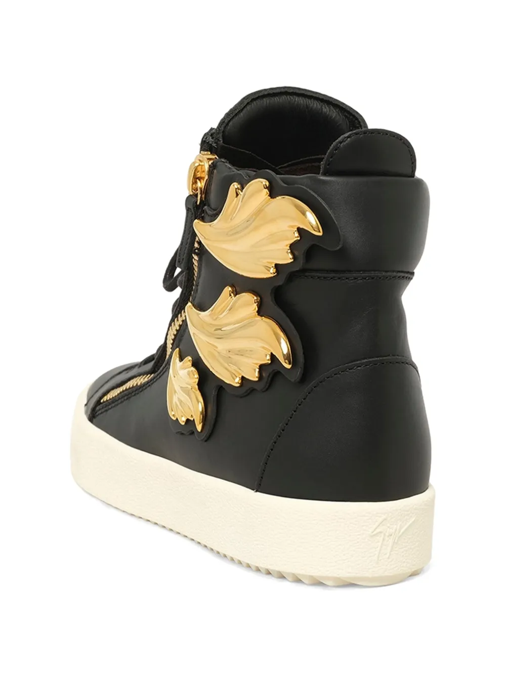 Giuseppe Zanotti wing-detail zip-fastening sneakers Zwart