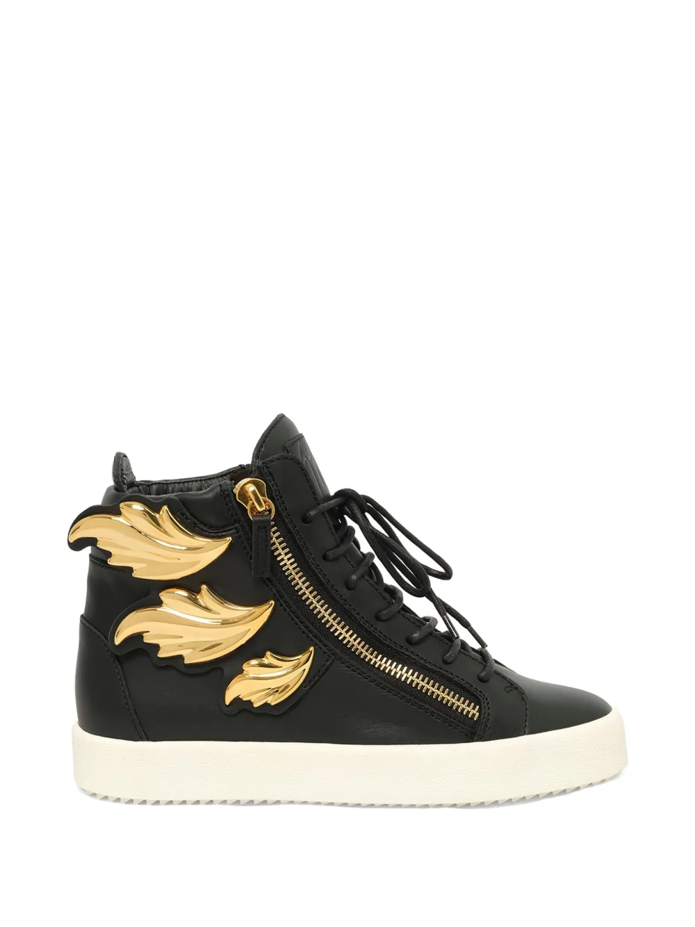 Giuseppe Zanotti wing-detail zip-fastening sneakers Zwart