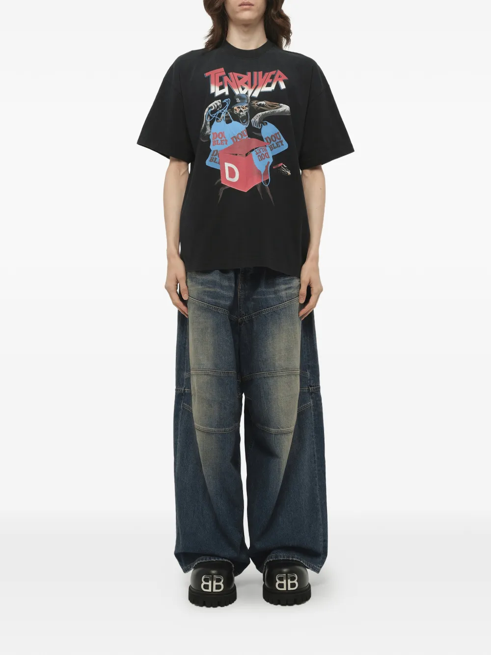Doublet Tenbuyer T-shirt met grafische print Zwart