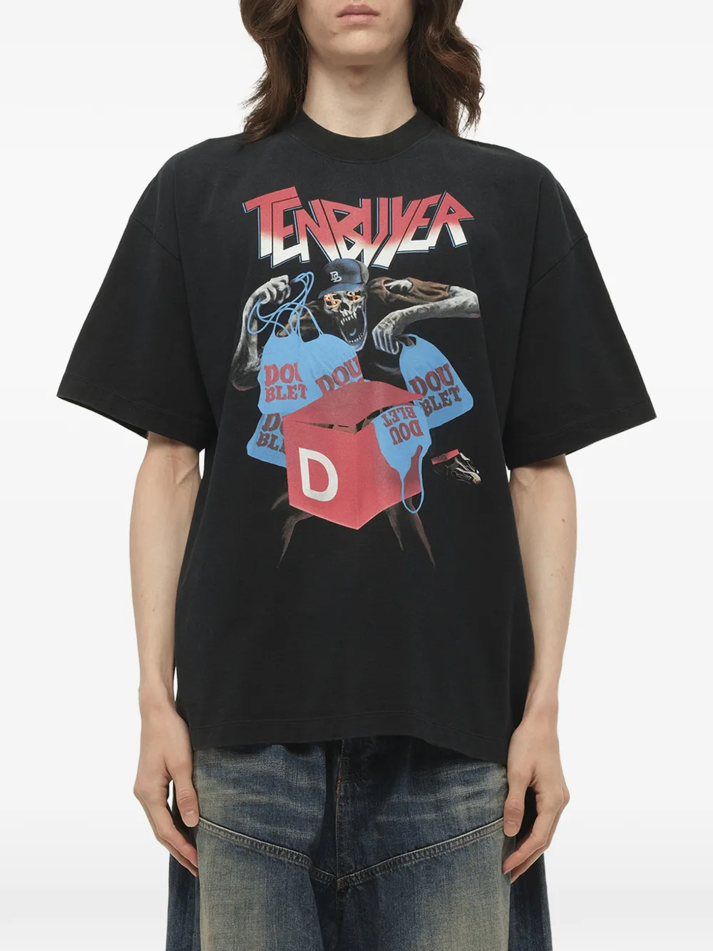 Doublet Tenbuyer T-shirt met grafische print Zwart