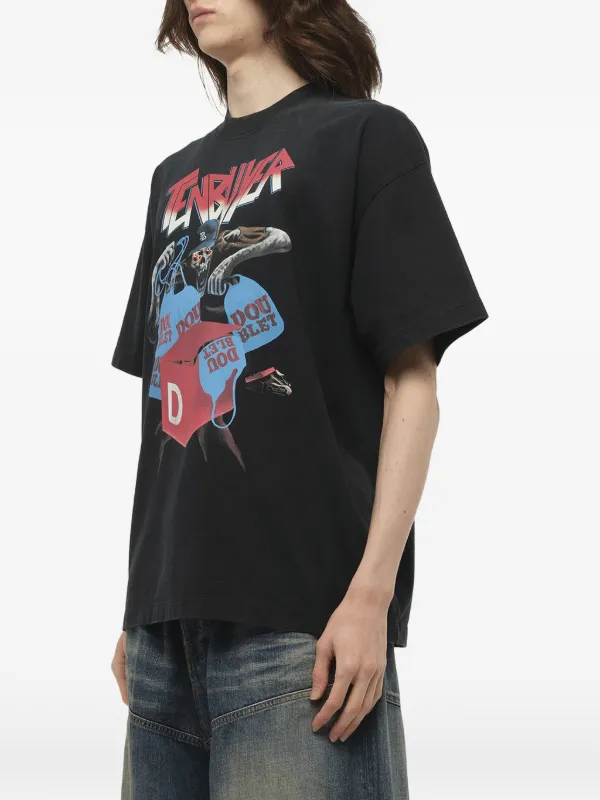 Doublet Tenbuyer graphic-print T-shirt | Black | FARFETCH AO