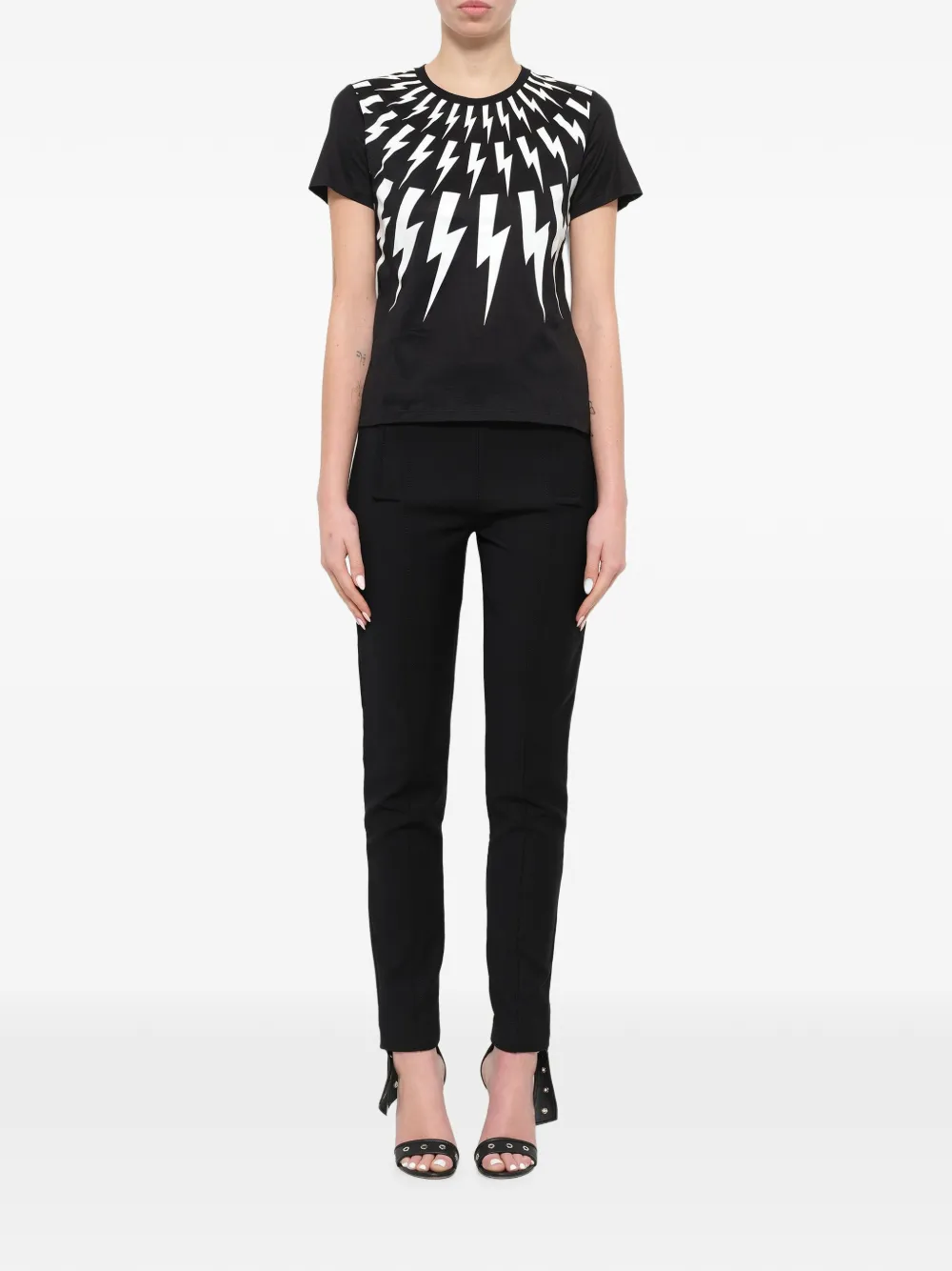 Neil Barrett T-shirt met grafische print Zwart