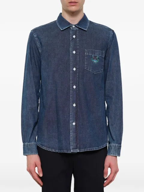Kenzo Classic Tiger-patch denim shirt