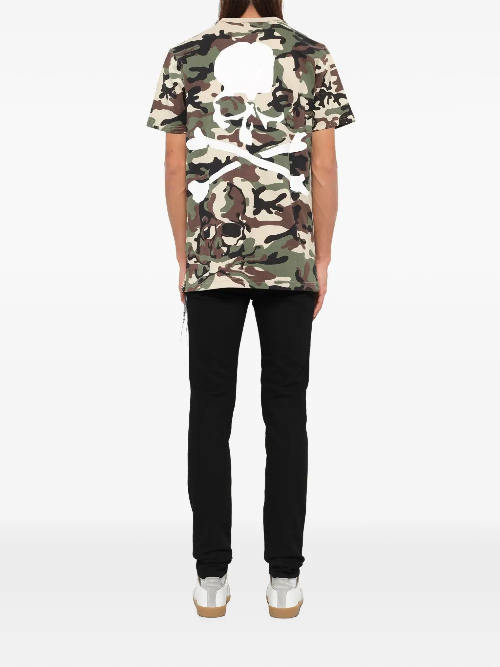 Mastermind Japan T-shirt met camouflage-print en logo-print Groen
