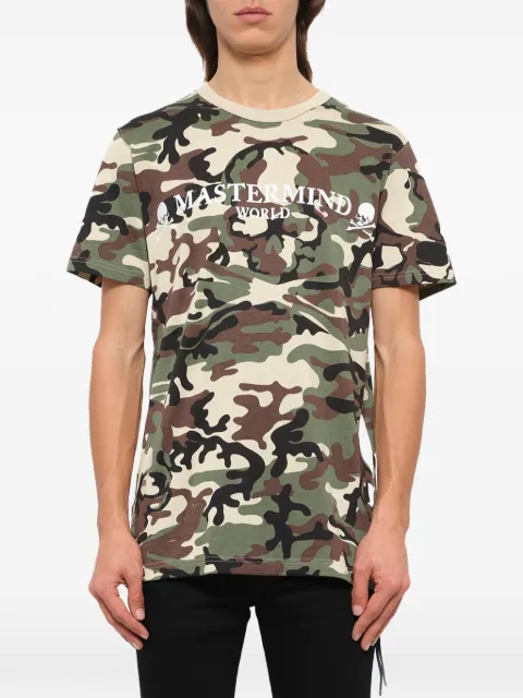 Mastermind Japan camouflage-print logo-print T-shirt