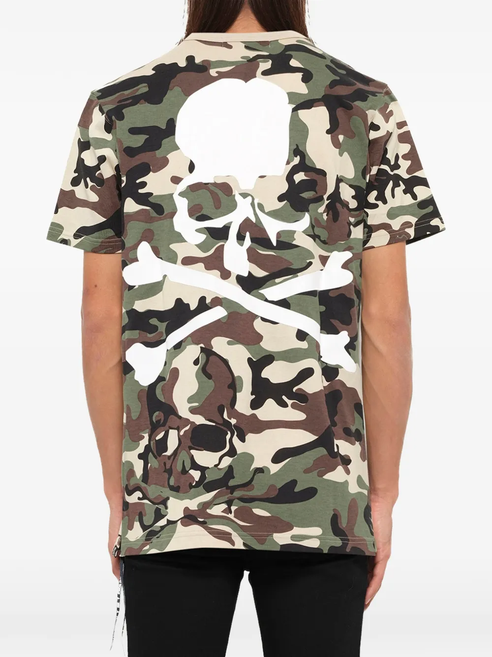 Mastermind Japan T-shirt met camouflage-print en logo-print Groen