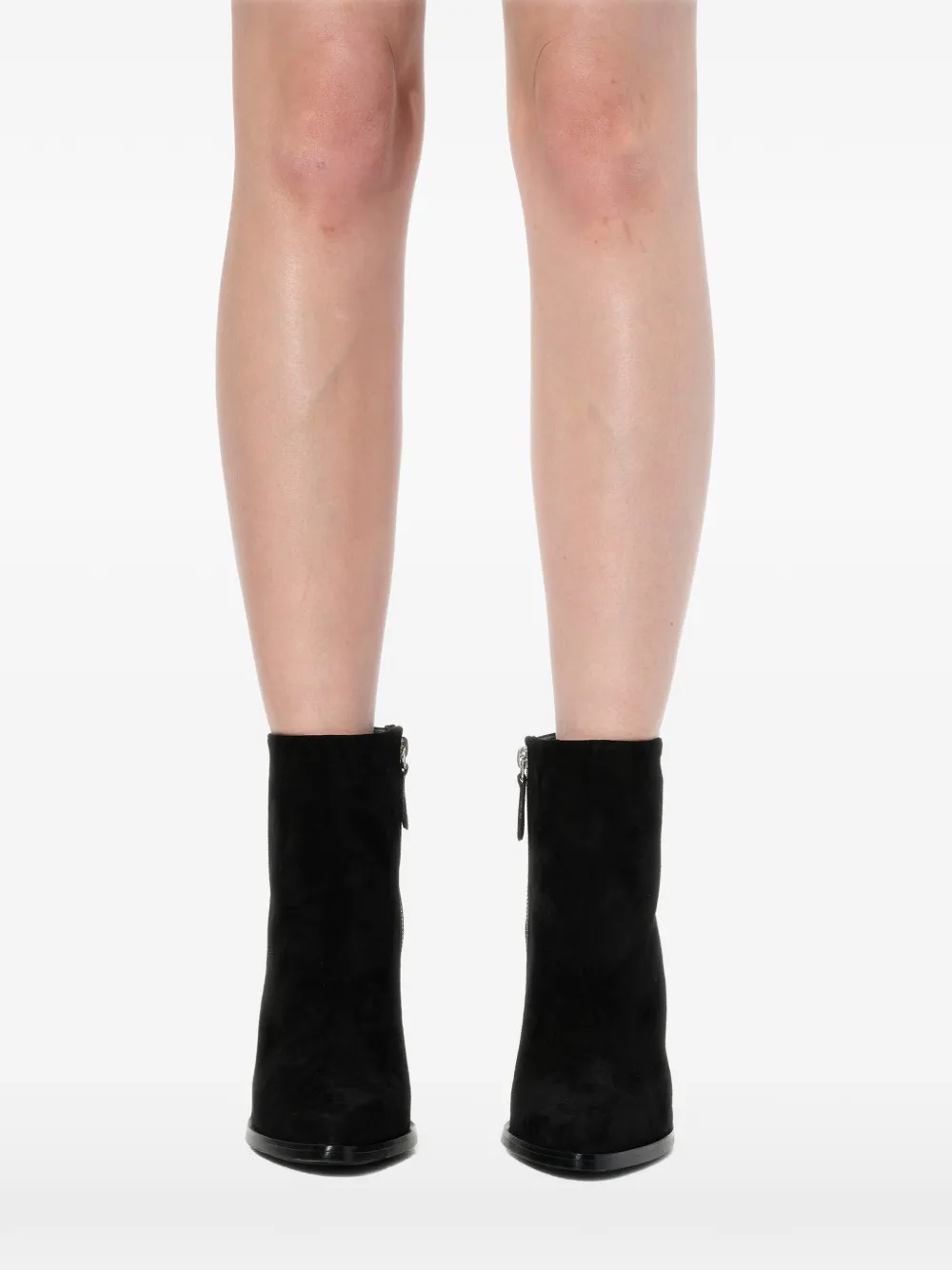 Alexander McQueen sculptural-heel ankle boots Zwart