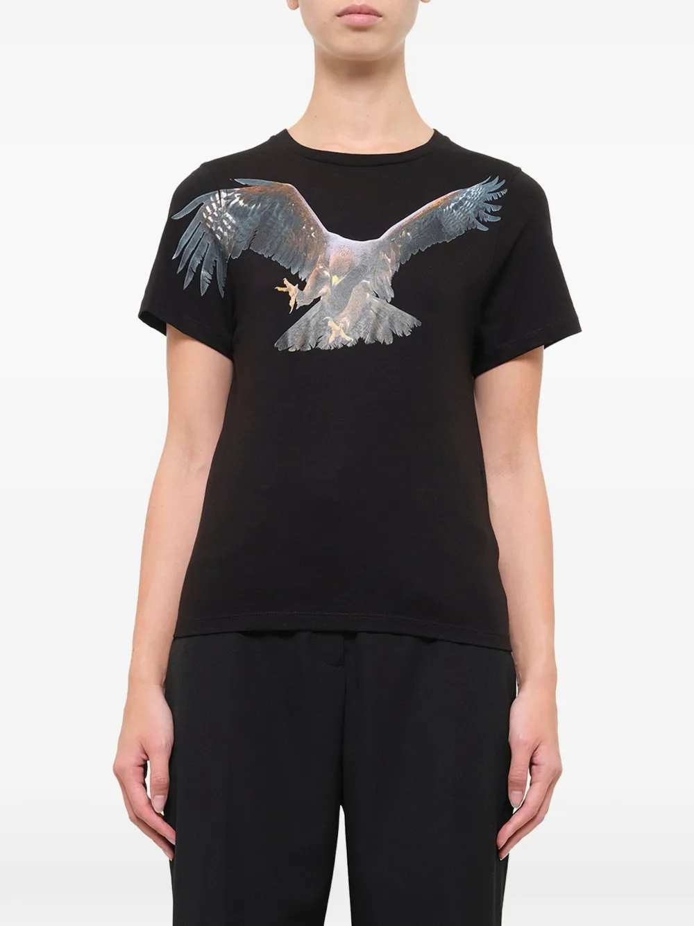 Neil Barrett eagle-print T-shirt Zwart