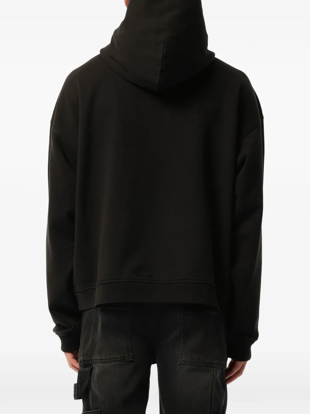 We11done Hoodie met collageprint Zwart