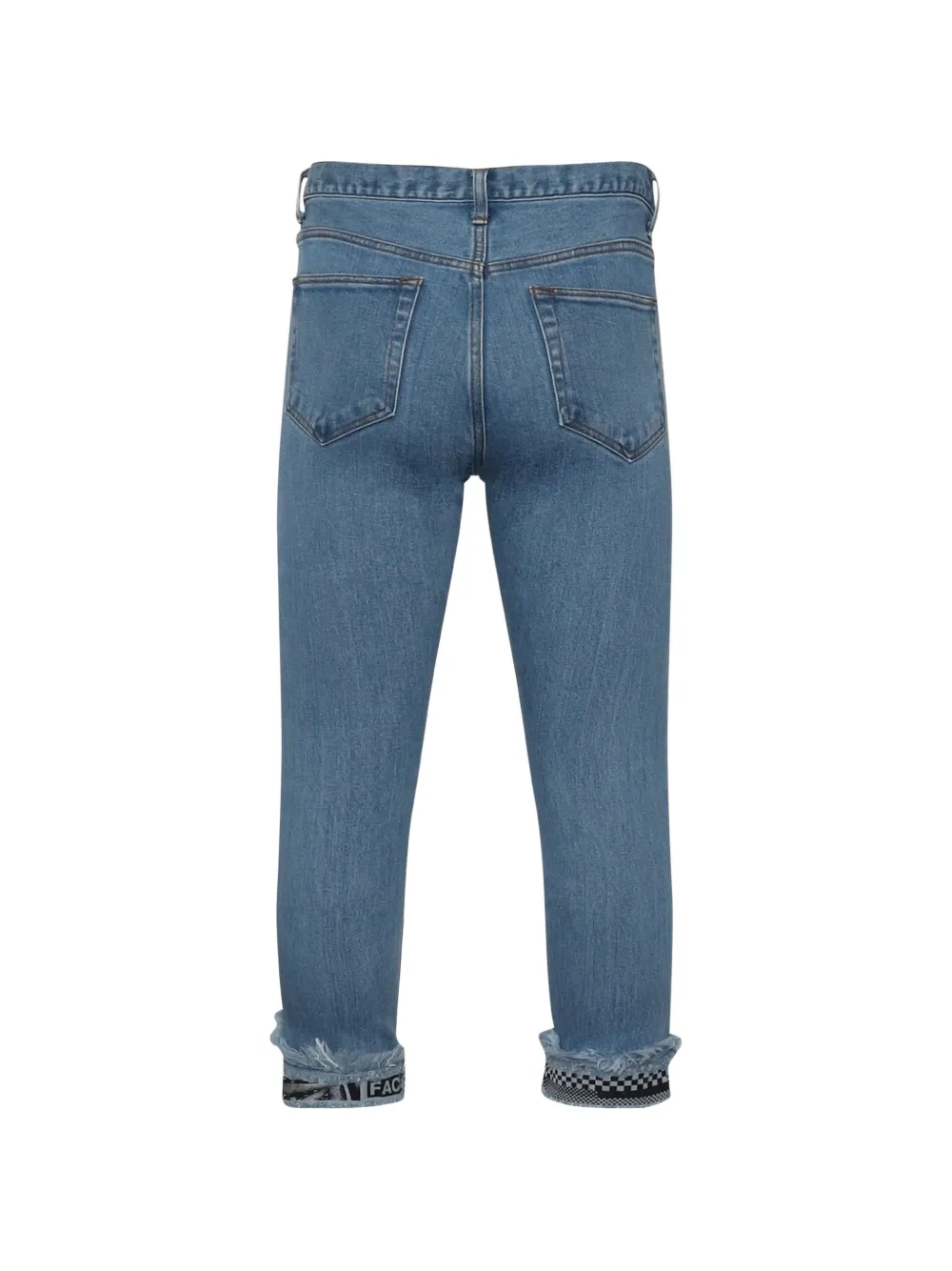 Facetasm Cropped jeans met print Blauw