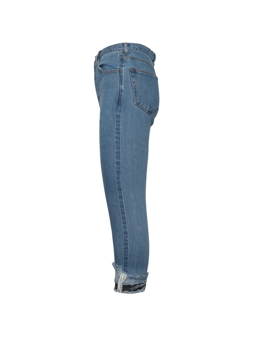 Facetasm Cropped jeans met print Blauw