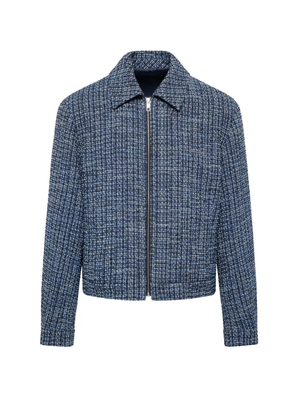 Wooyoungmi tweed zip-up jacket - Blu