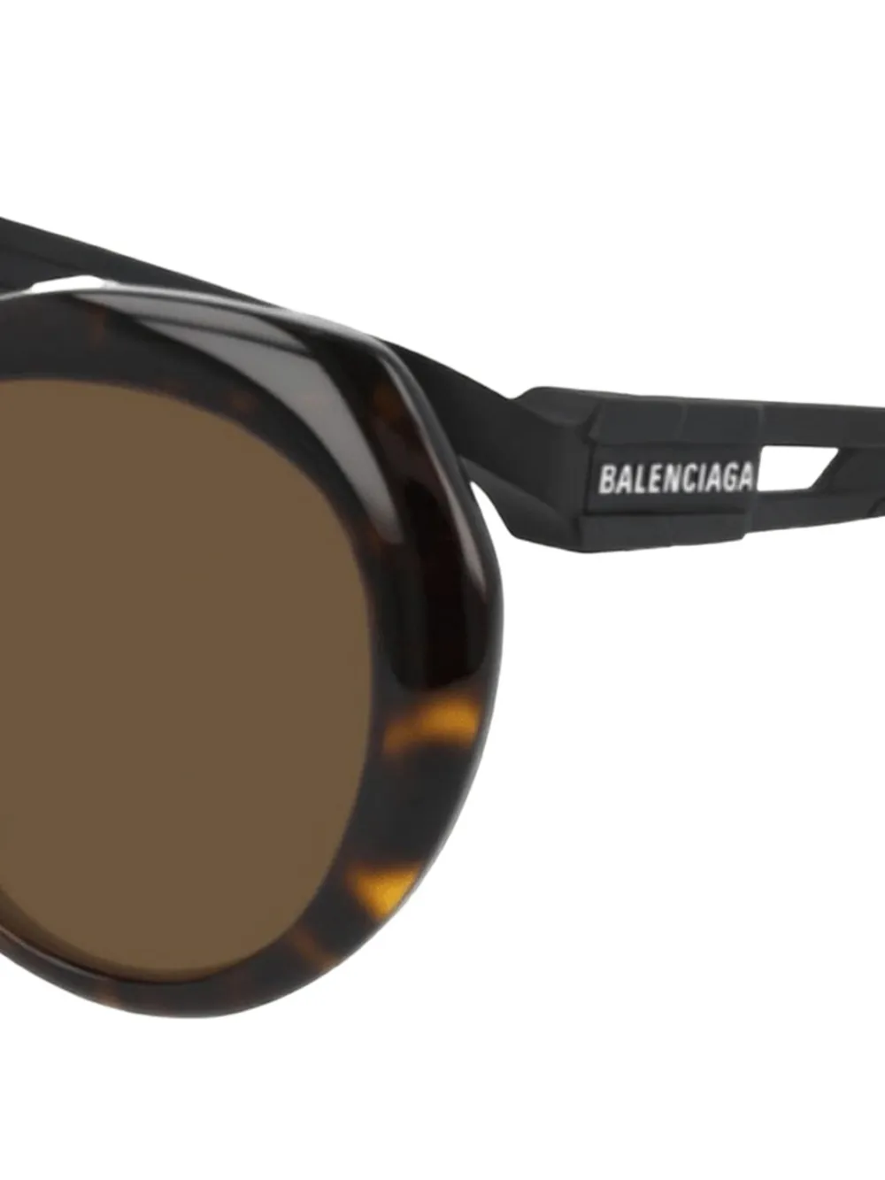  Balenciaga Eyewear Gafas De Sol Hybrid Con Montura Redonda - Marrón 
