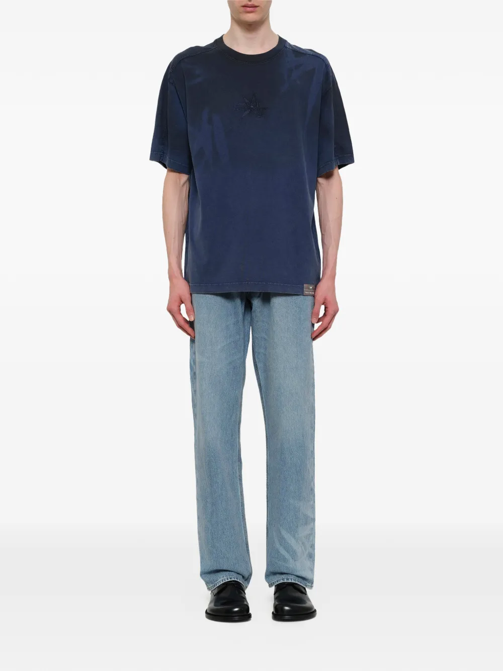 Feng Chen Wang x Lee T-shirt met geborduurd logo Blauw