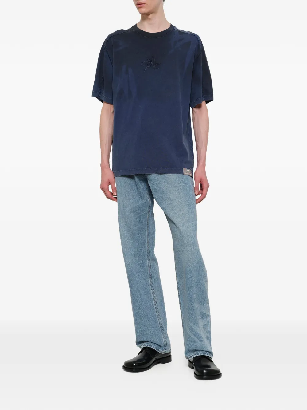 Feng Chen Wang x Lee T-shirt met geborduurd logo Blauw