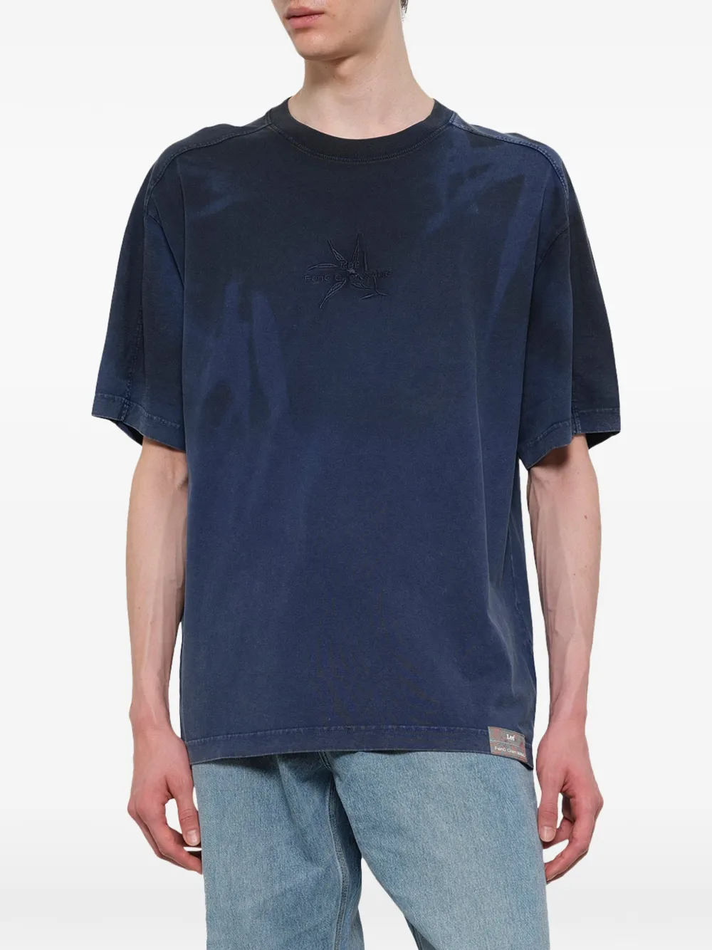 Feng Chen Wang x Lee T-shirt met geborduurd logo Blauw