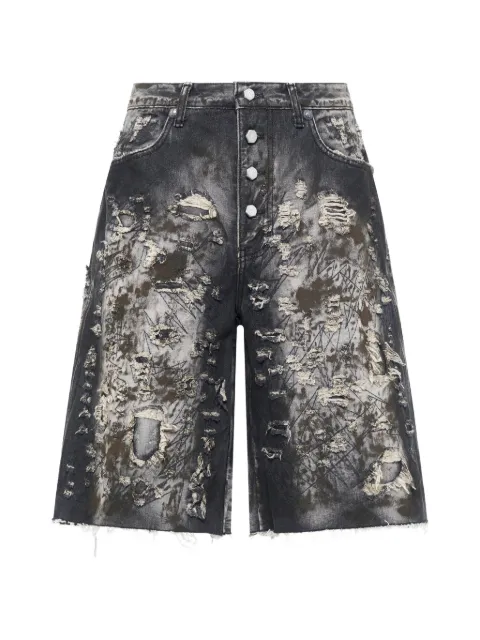 THUG CLUB distressed hard-washed shorts