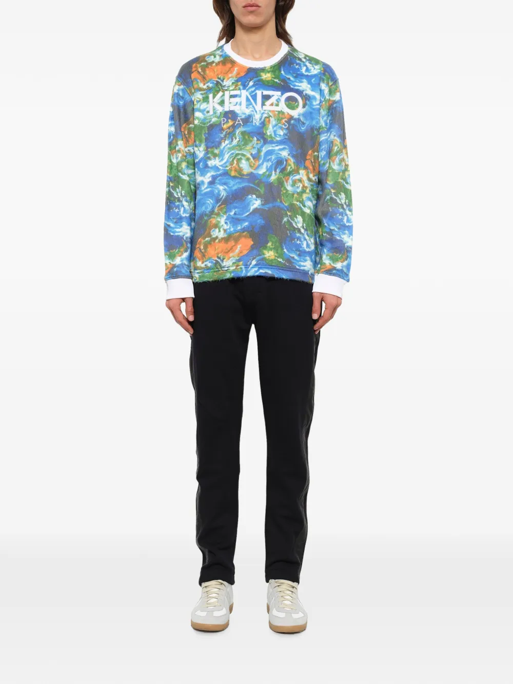 Kenzo Sweater met logoprint Blauw