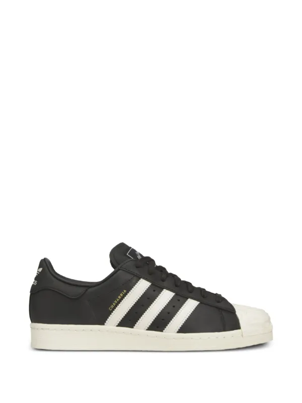 Willy Chavarria X Adidas Superstar Rose-motif Sneakers in Black