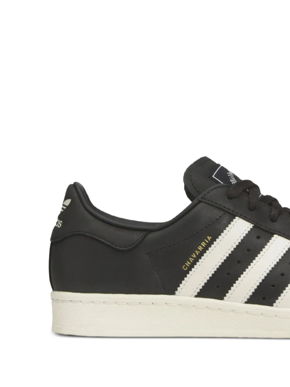 Willy Chavarria X Adidas Superstar Rose-motif Sneakers in Black, view 2