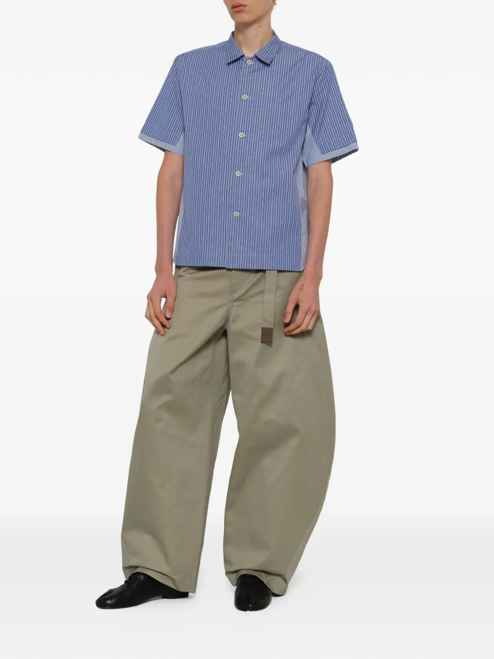 sacai Gestreept overhemd Blauw