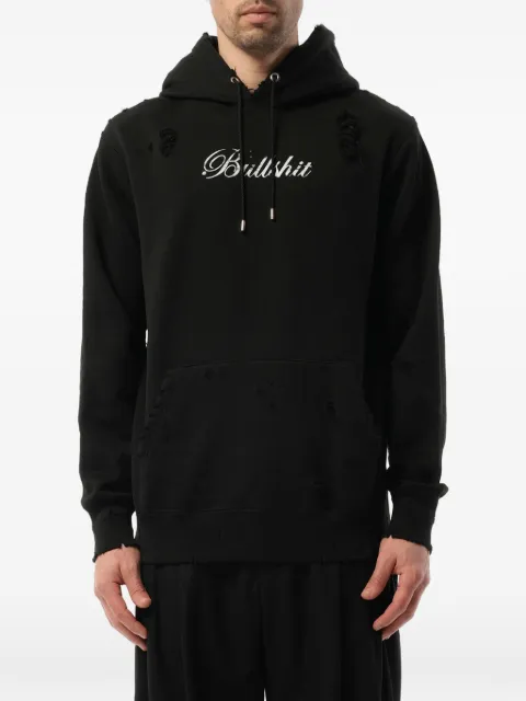 Mastermind Japan distressed skull-print hoodie
