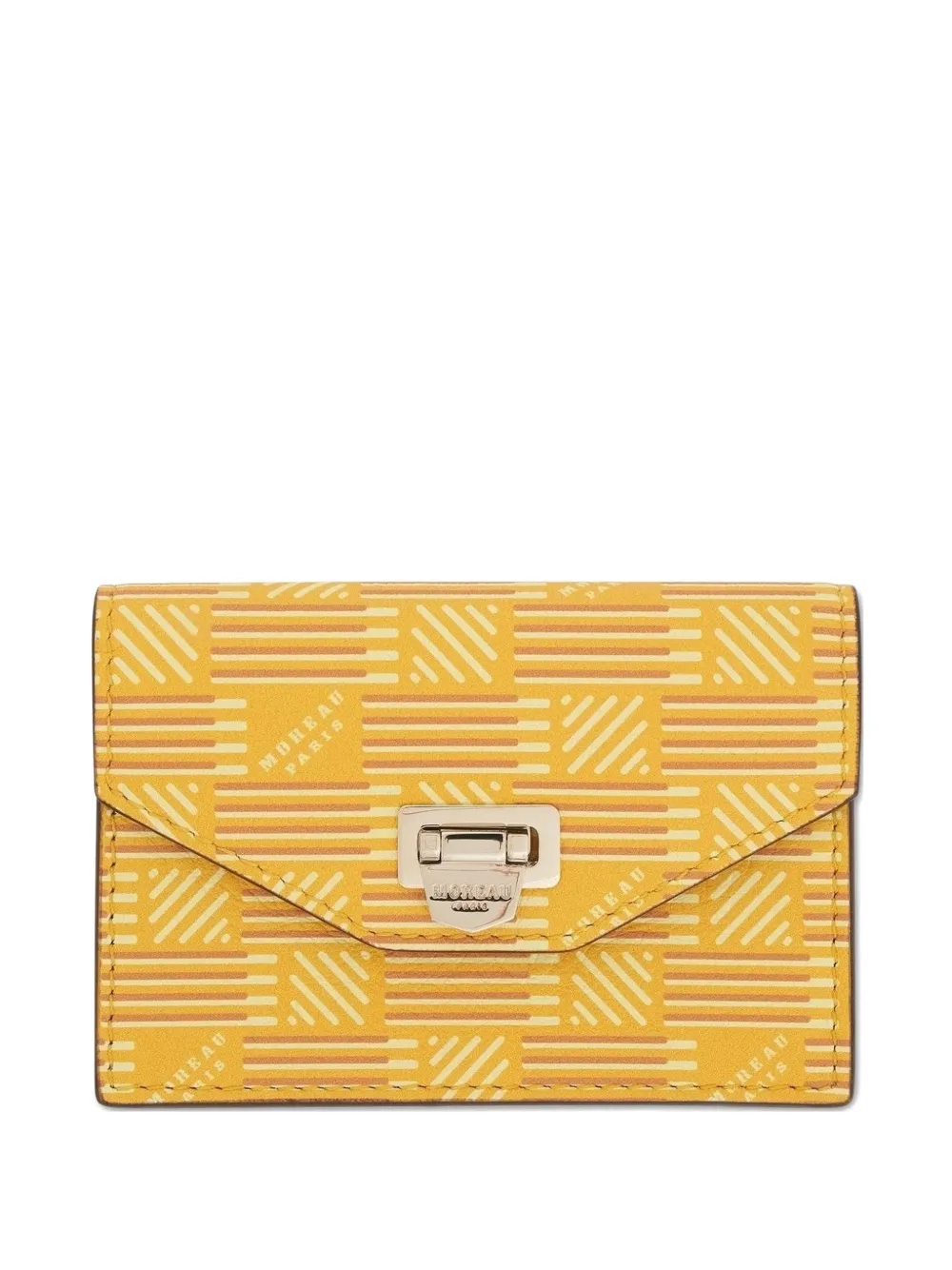 Moreau logo-print gusseted wallet - Giallo
