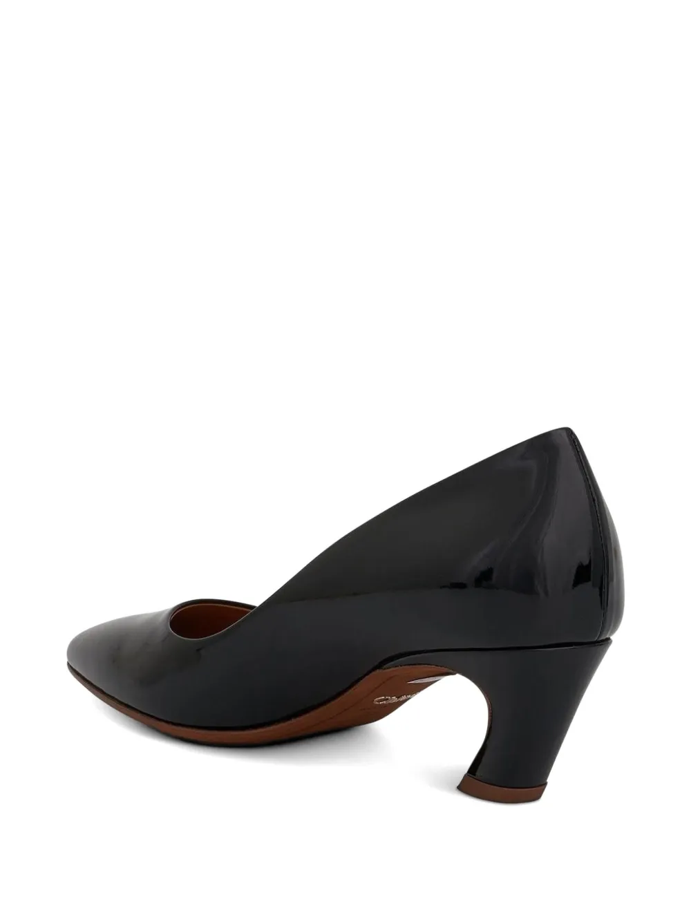 Chloé Oli glanzende leren pumps Zwart
