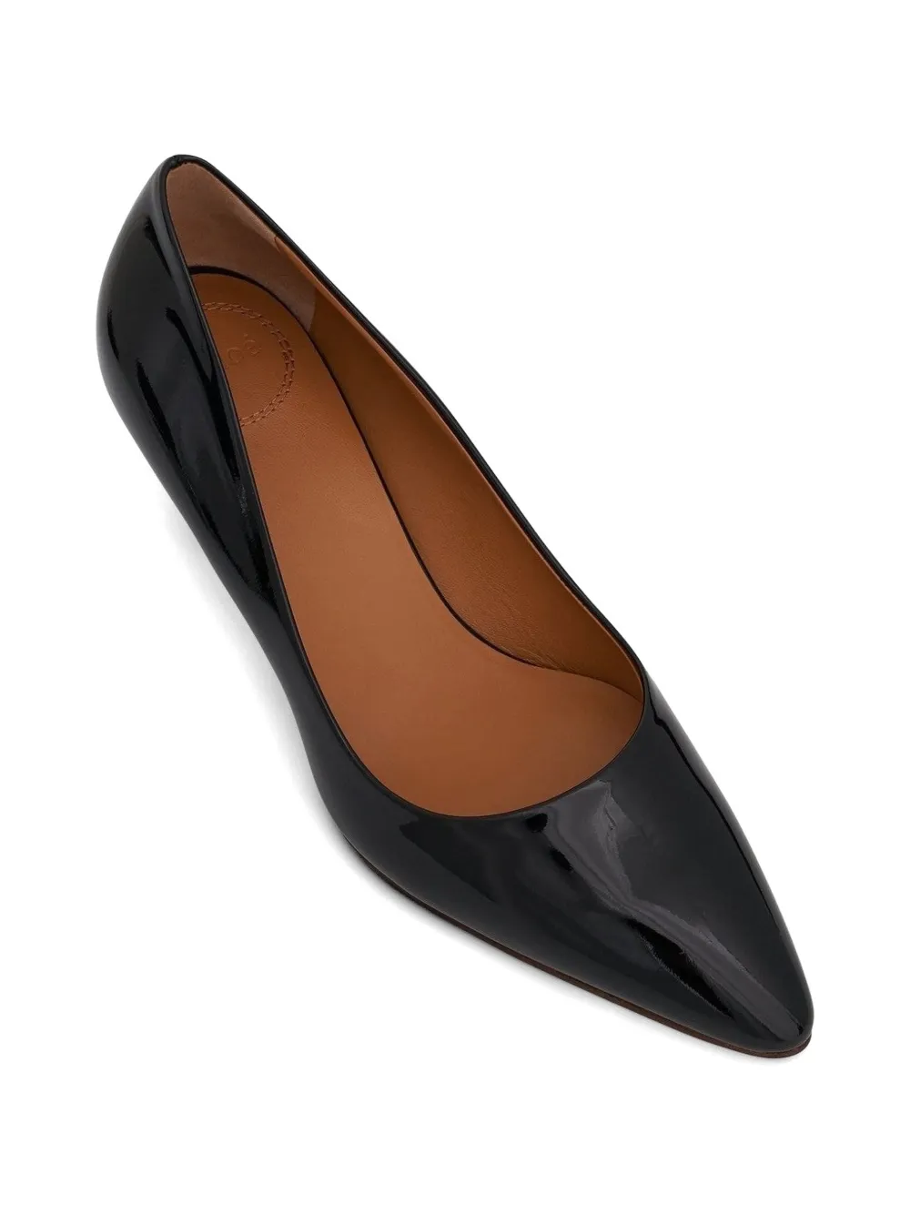 Chloé Oli glanzende leren pumps Zwart