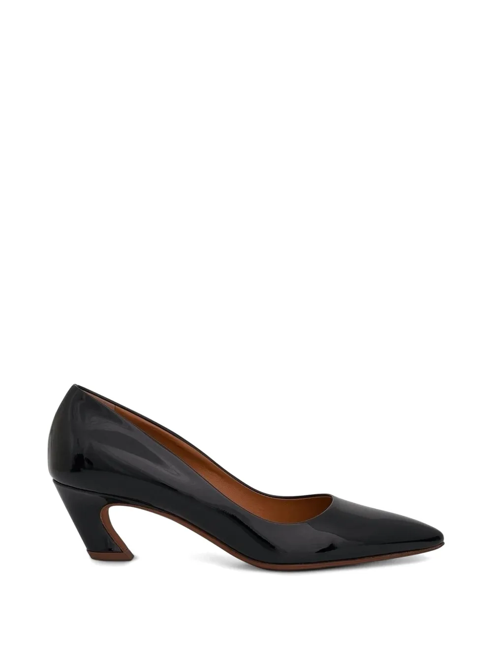 Chloé Oli glossed-leather pumps - Black
