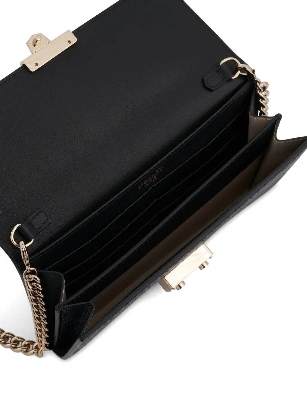 Moreau Patterned Chain-strap Clutch Bag In Blue