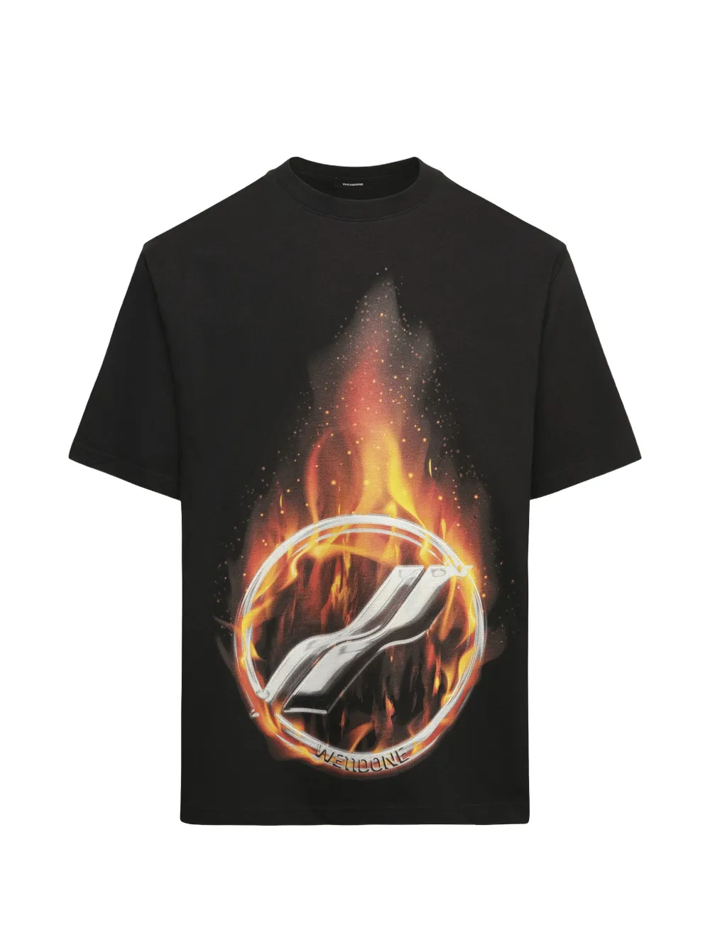We11done meteor-print T-shirt - Nero