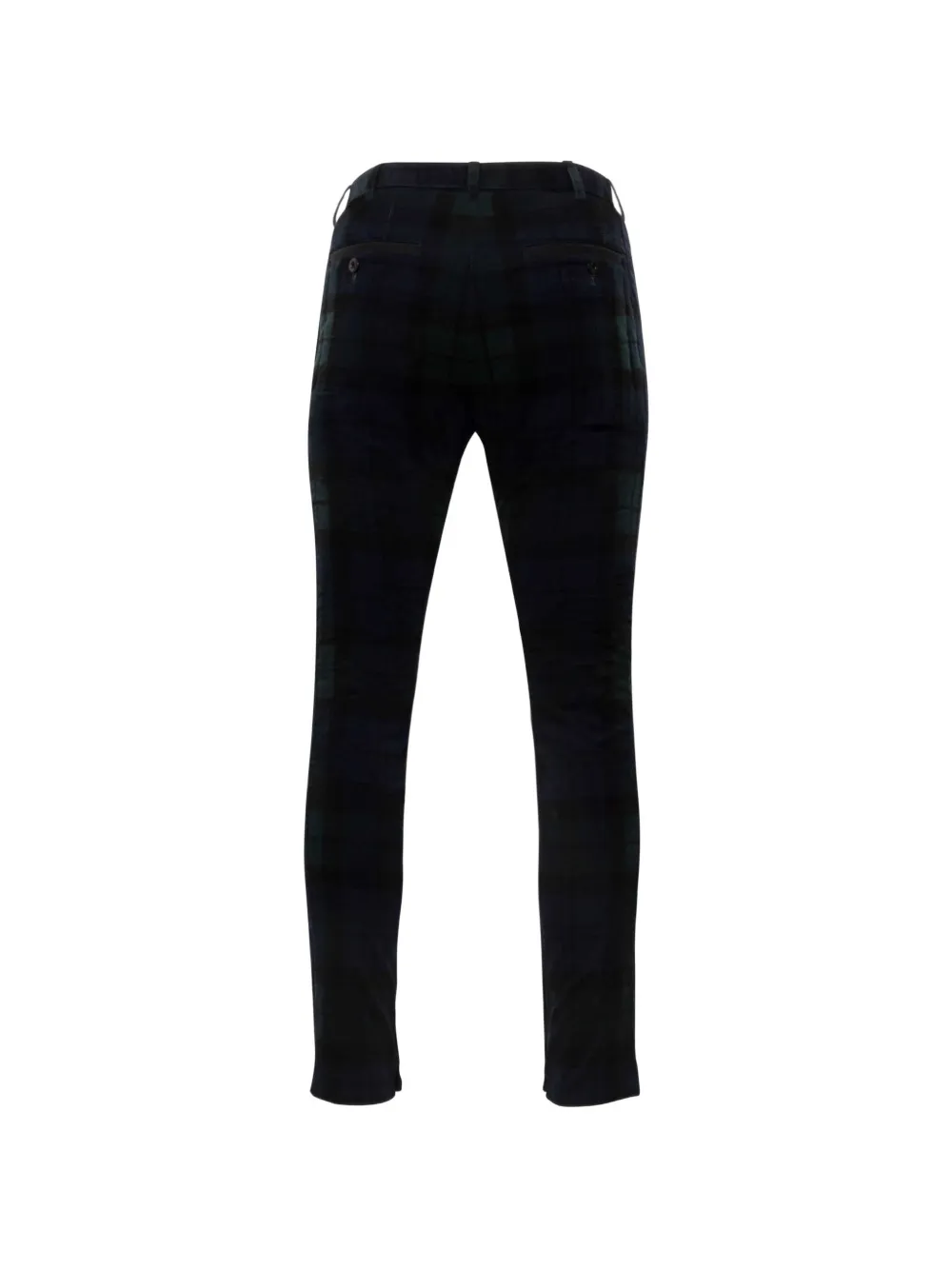 sacai Ribfluwelen geruite broek Zwart