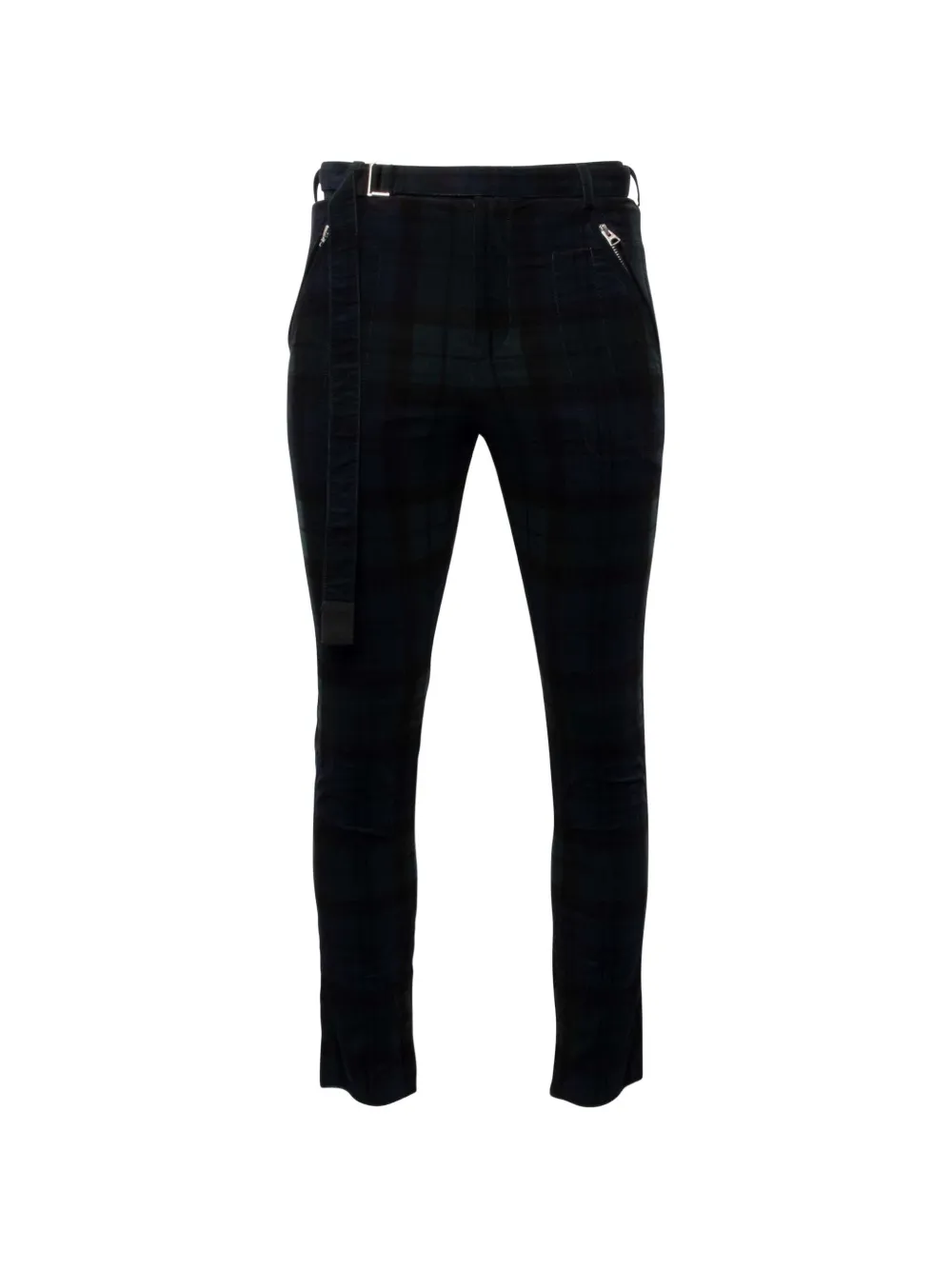 sacai check corduroy trousers - Schwarz