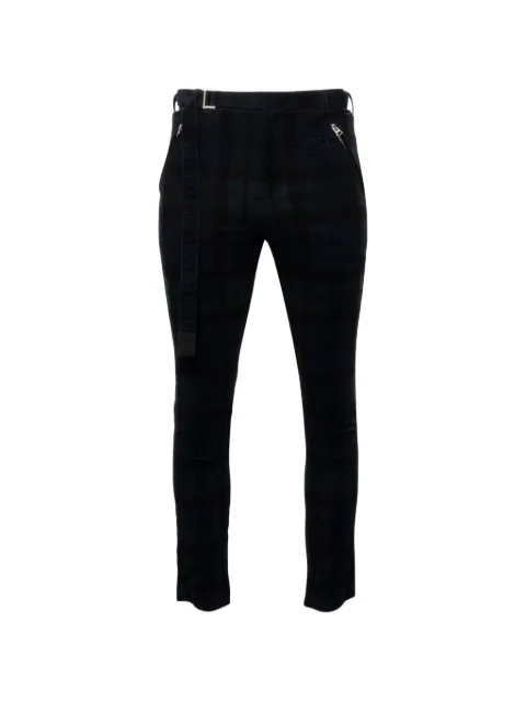 sacai check corduroy trousers