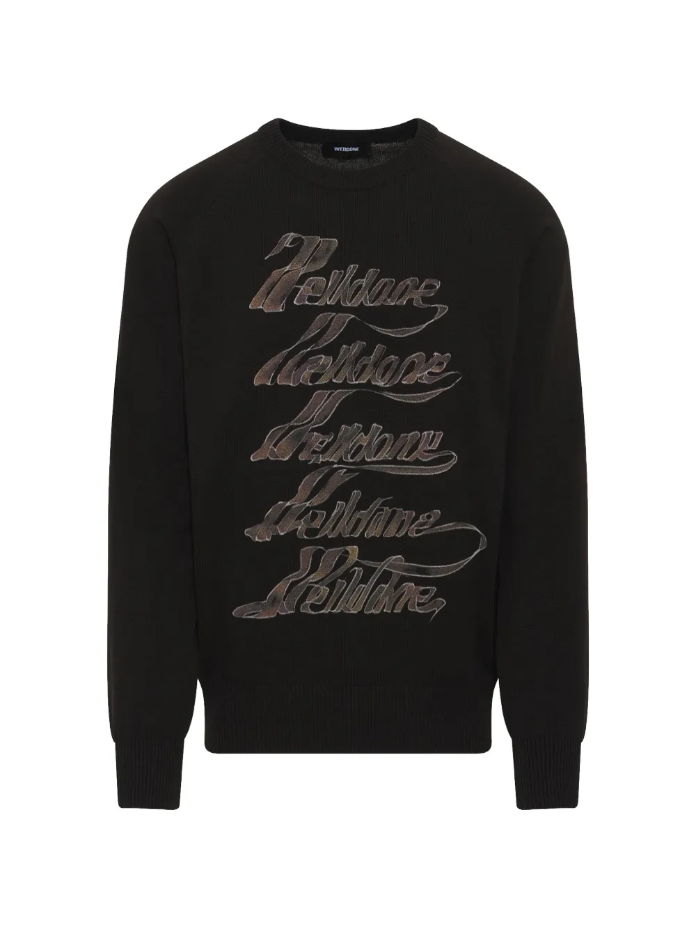 We11done logo-print sweater - Schwarz