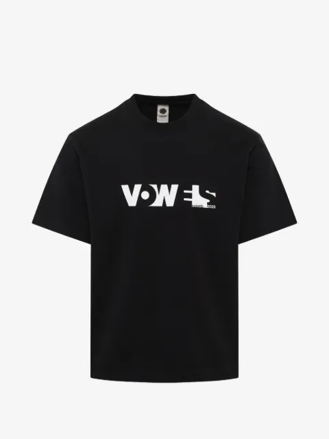 Vowels logo-print cotton T-shirt