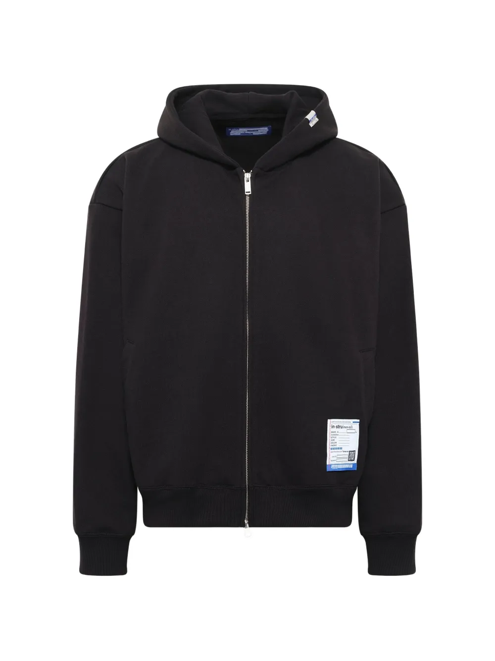 Maison MIHARA YASUHIRO Instrumental logo-patch hoodie - Black