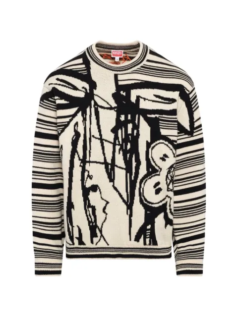 Kenzo sudadera con estampado gráfico en colaboración con Futura 2000