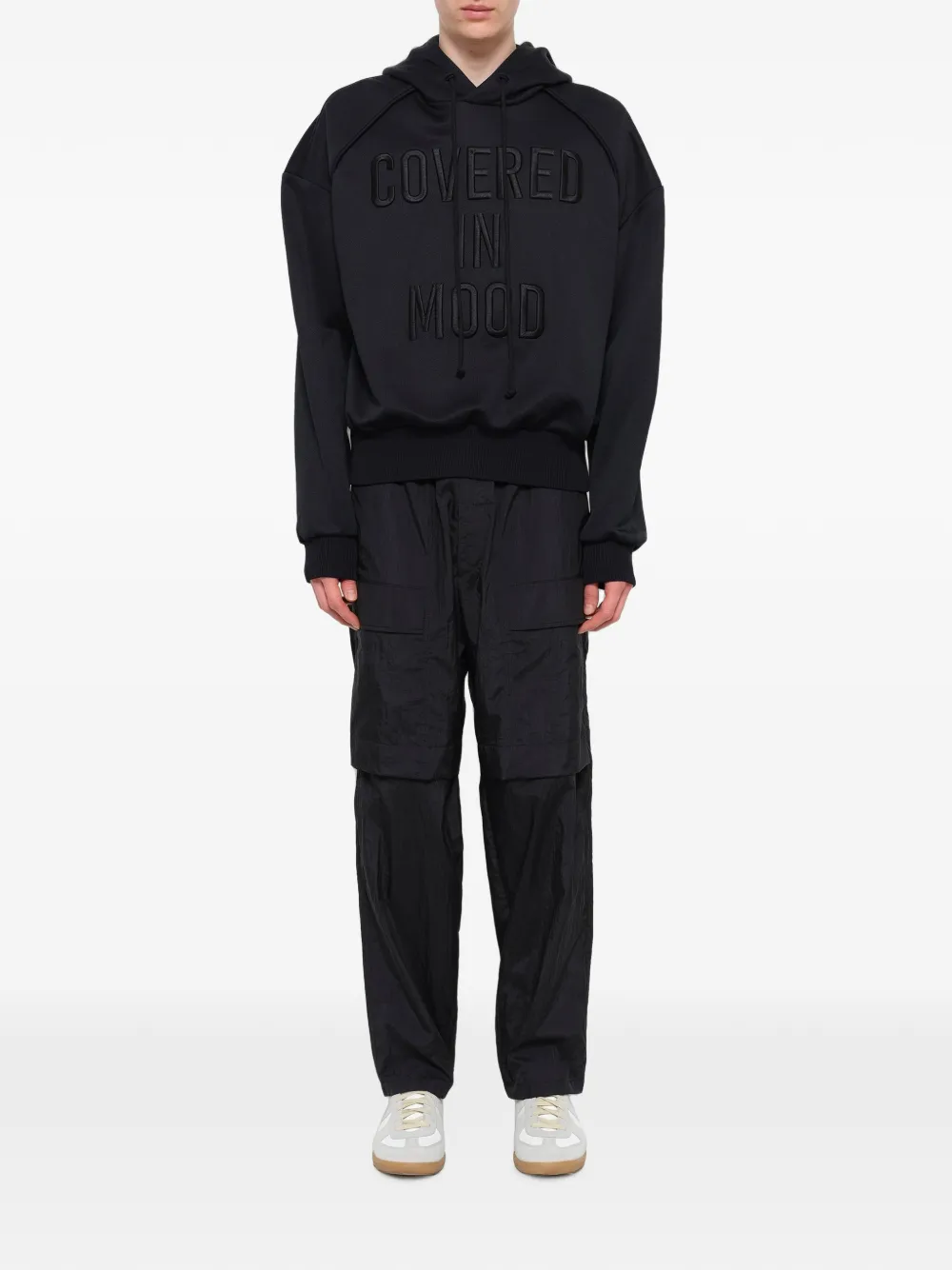 Juun.J Mood hoodie met borduurwerk Zwart