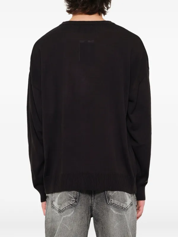 THUG CLUB TC Riding Skull Knit Sweater | Black | FARFETCH