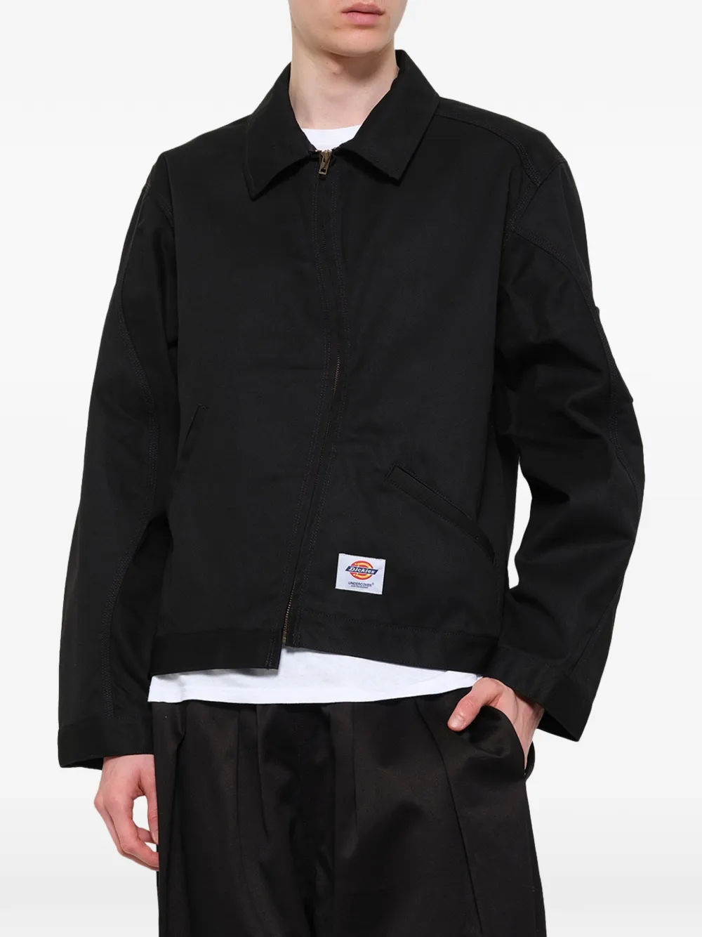 Undercover x Dickies jack met gewelfde rits Zwart