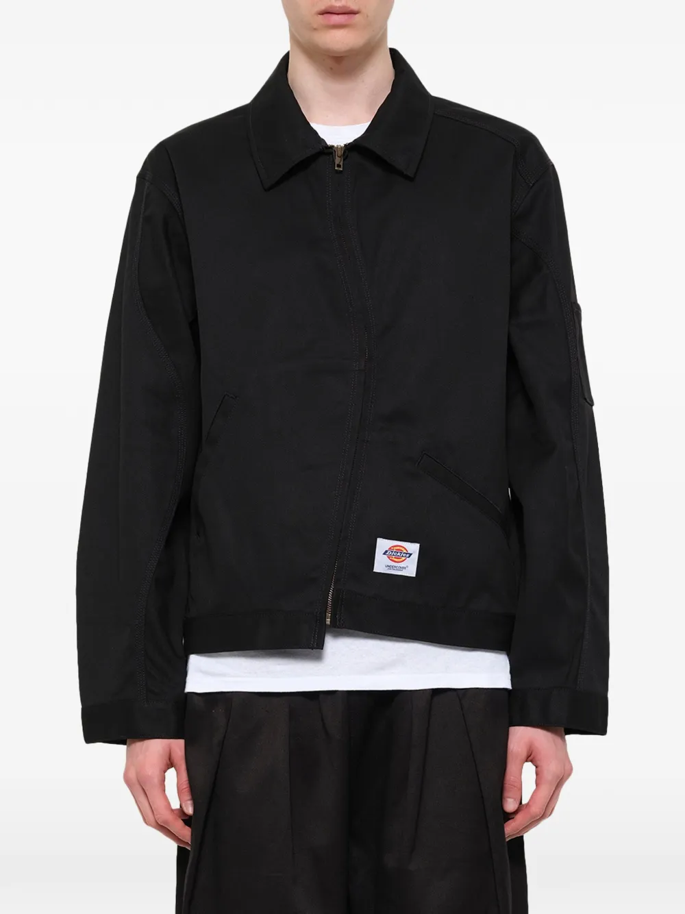 Undercover x Dickies jack met gewelfde rits Zwart