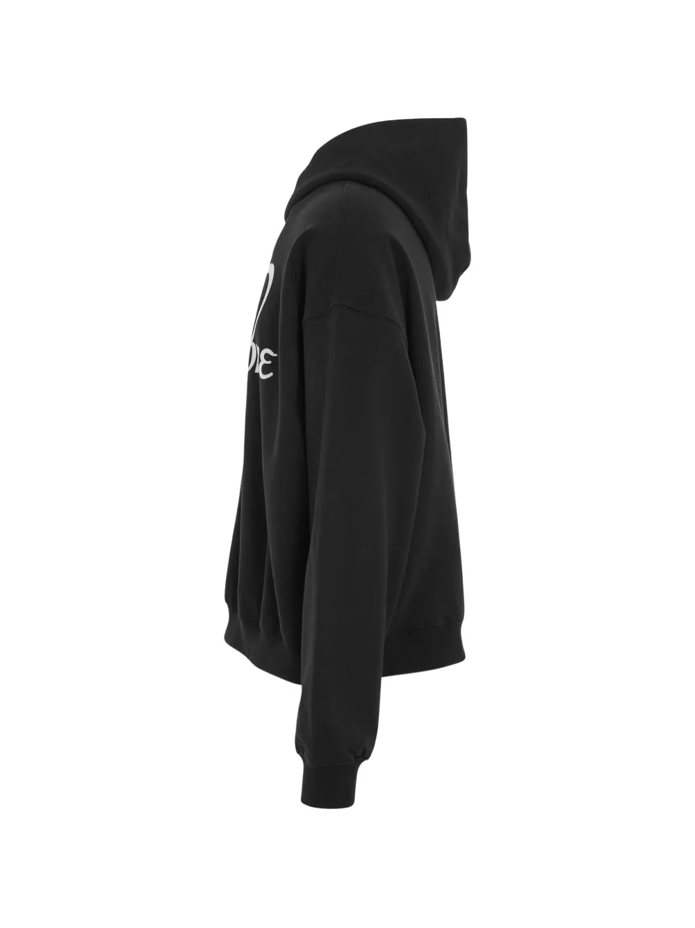 We11done Hoodie met verlaagde schouders en logoprint Zwart