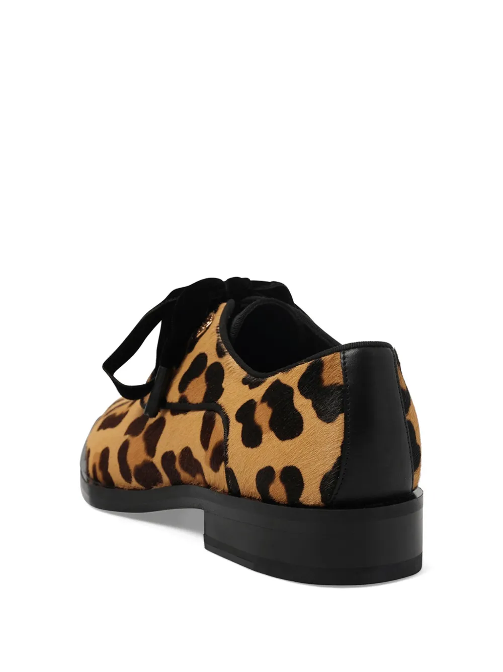 Lanvin Derby schoenen met luipaardprint en ringlets Bruin