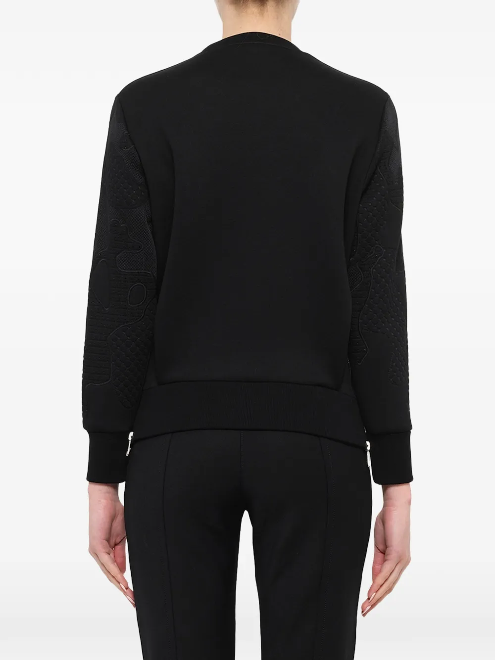 Neil Barrett Sweater met vlakken met reliëf Zwart
