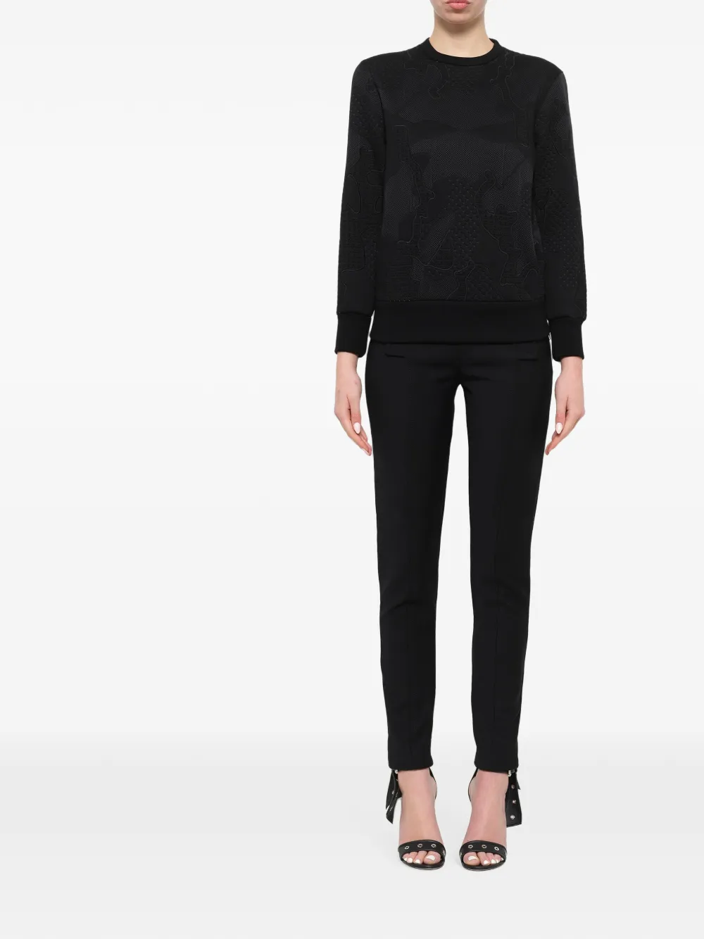 Neil Barrett Sweater met vlakken met reliëf Zwart