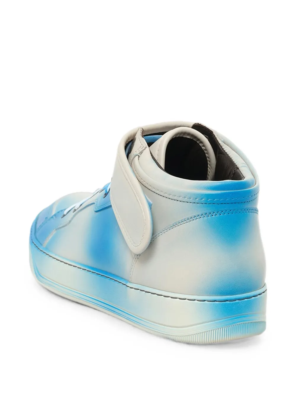 Lanvin Midtop touch-strap lace-up sneakers Blauw